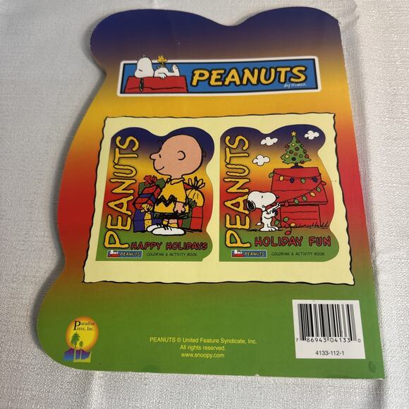 Peanuts Snoopy Christmas Holiday Fun Die-Cut Coloring & Activity Book NEW - Picture 2 of 10